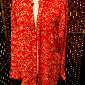 Aloha Bundle- Red chiffon feel blouse